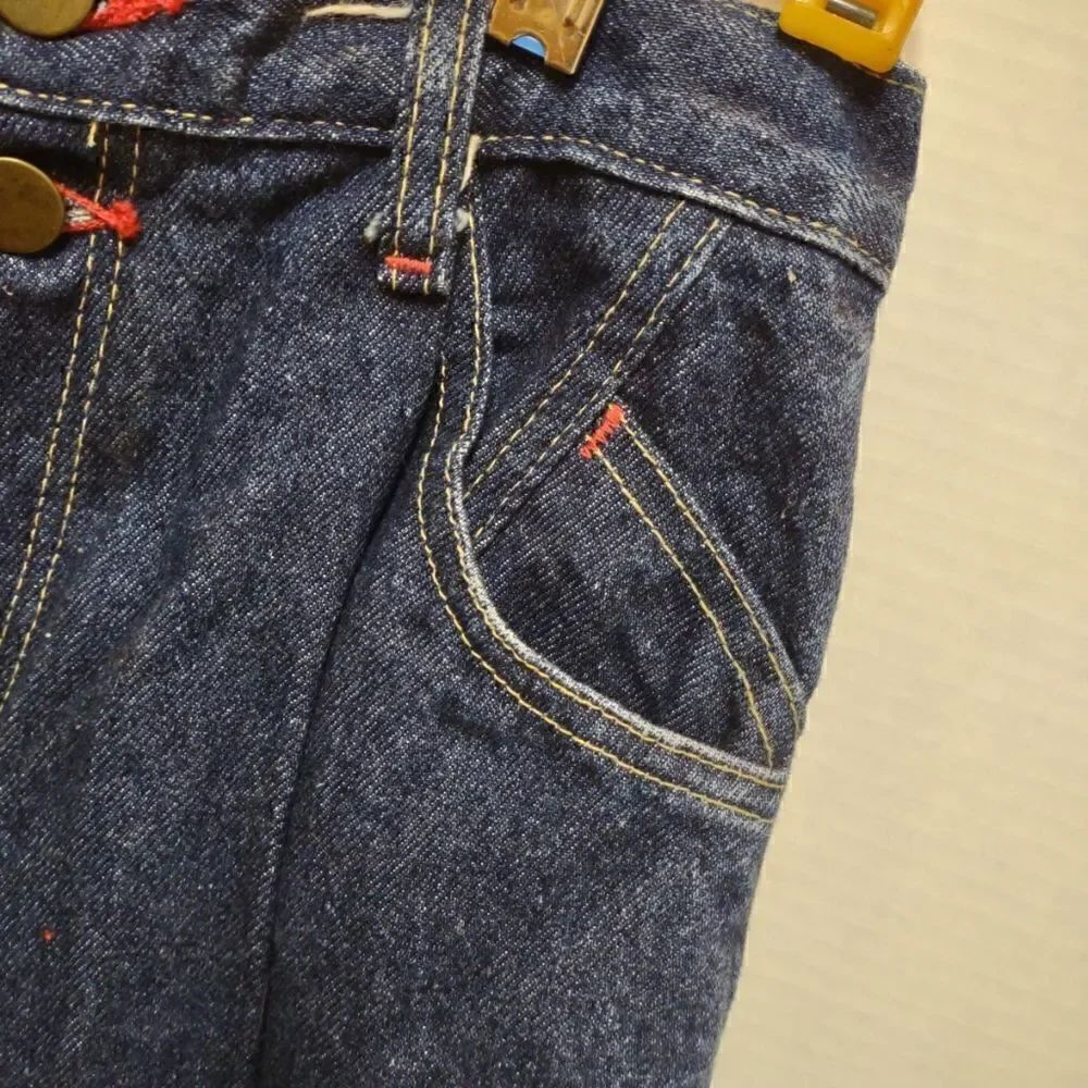 80s Vintage Osh Kosh Jeans Pleated 2 Button Zip 24" Waist - Picture 6 of 6